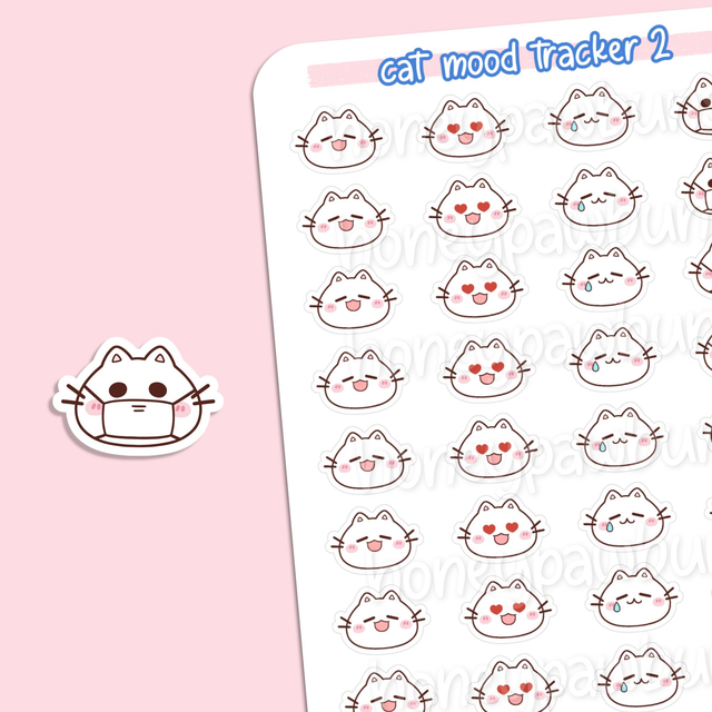 Katzen Stimmungstracker Nr. 2 Sticker Sheet - ST2310