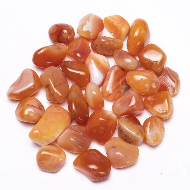 Banded Carnelian Tumbled Stones