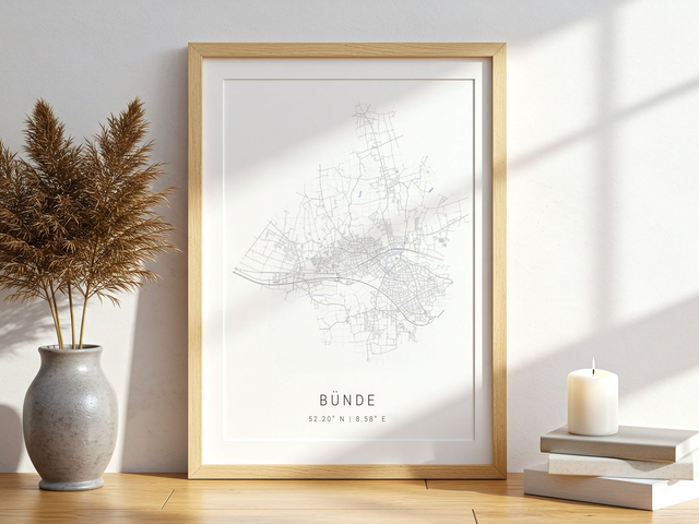 Bünde Stadtkarte | Druck | Poster