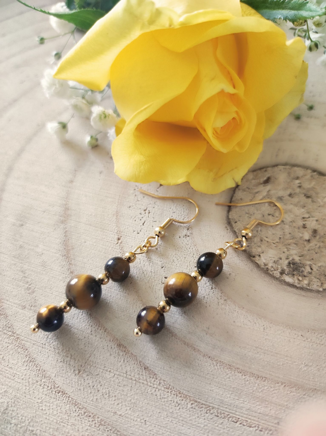 Boucles d'oreilles Oeil de tigre