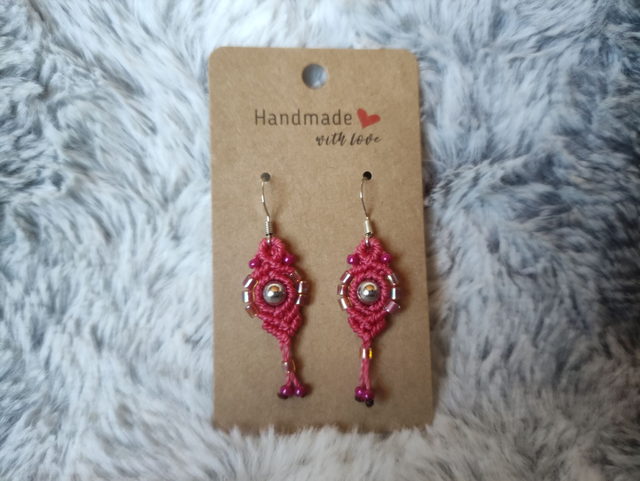 Boucles d'oreilles roses