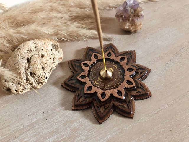 Porte encens ALTHARA batonnet _ Phase Lune