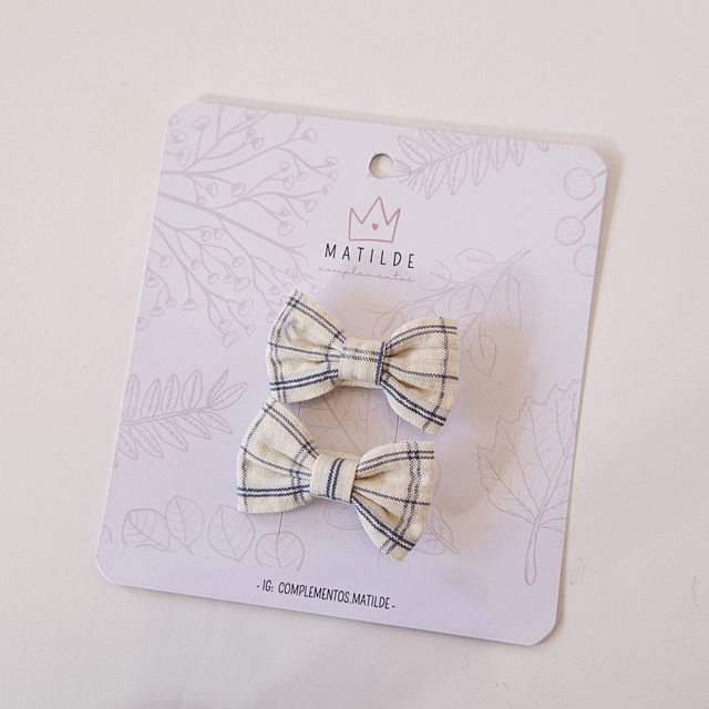 Mini Pinza Par Azul Cuadrille Delgado