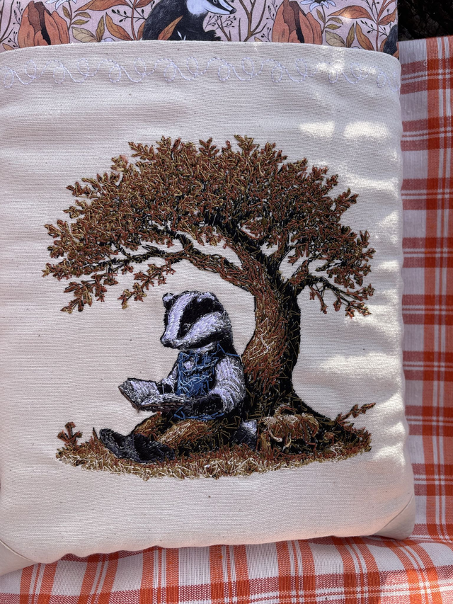 Pochette à livre blaireau