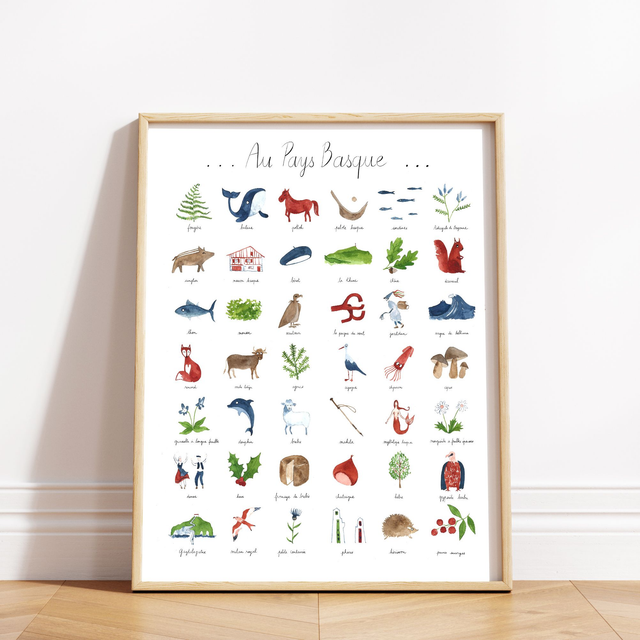 Affiche "Au Pays Basque" - en français et en euskara