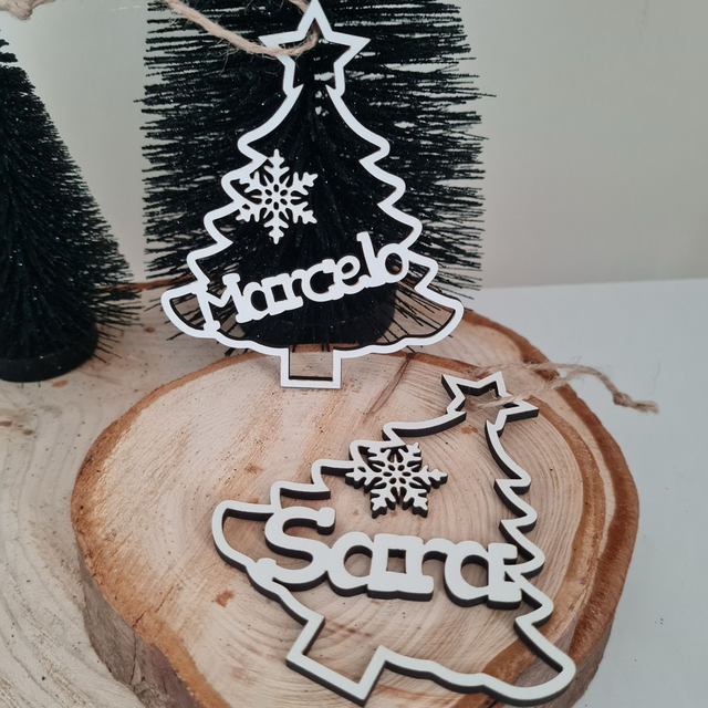 1 Ornamento de Natal personalizado - Árvore
