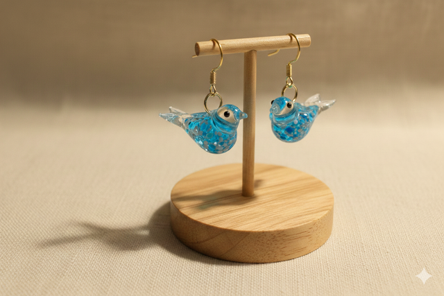 Boucles d'oreilles en verre