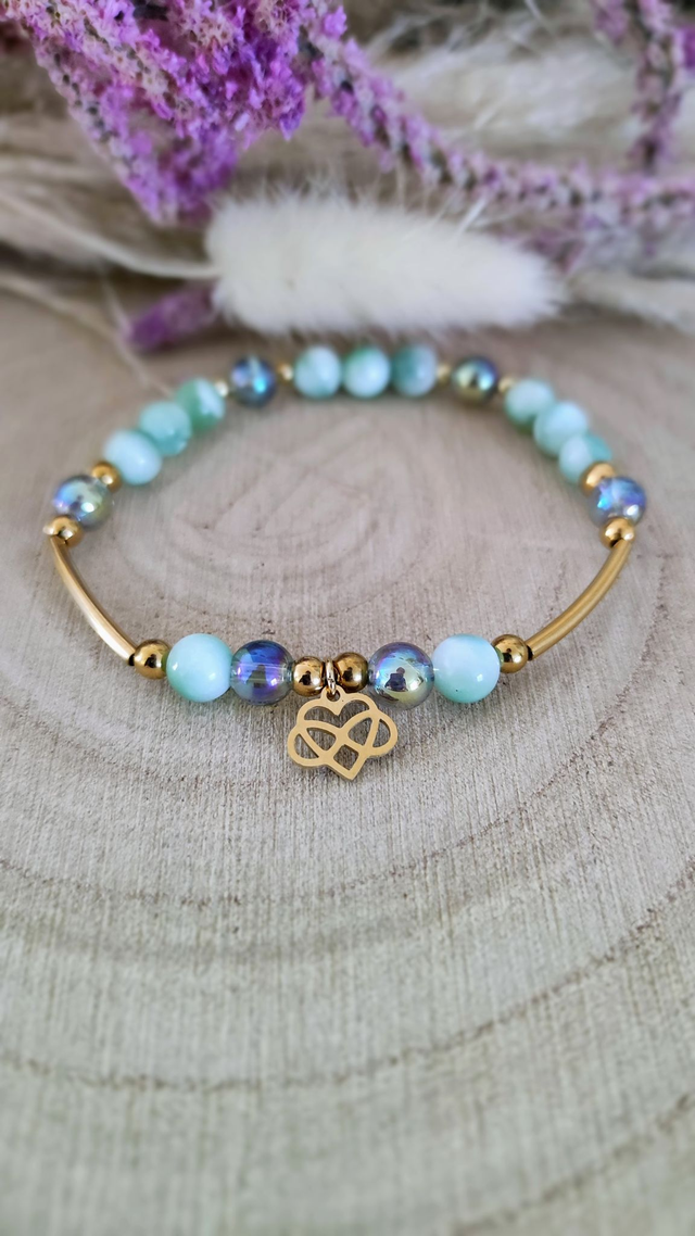 Bracelet "Énergie Féminine" Garniérite