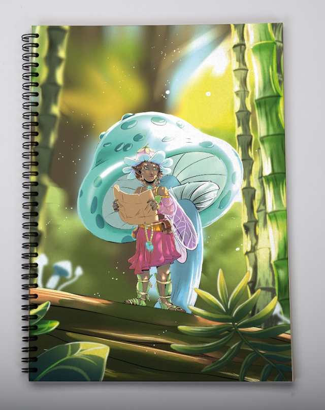 Carnet A5 de la marque Pepeuf portant une illustration faite par Wave of dream