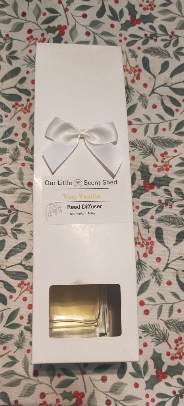 VERY VANILLA REED DIFFUSER SQUARE CLEAR GLASS BOTTLE