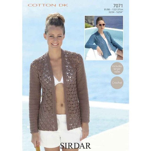 Sirdar Women Jackets Crochet Pattern 7071