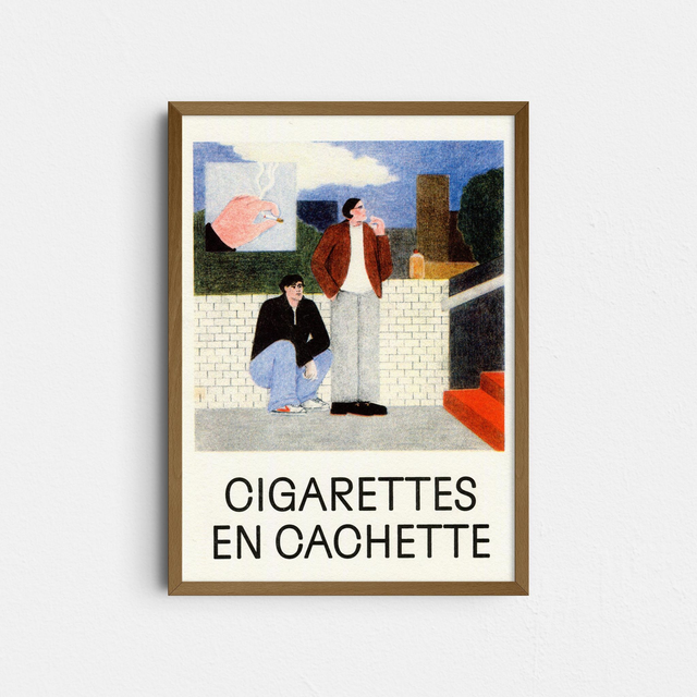 Cigarettes en cachette (risographie format A5)