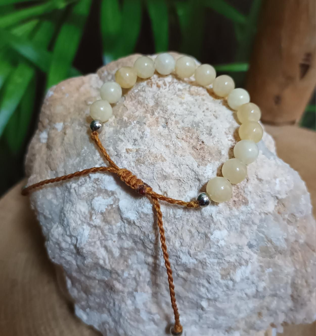 Bracelet en calcite jaune