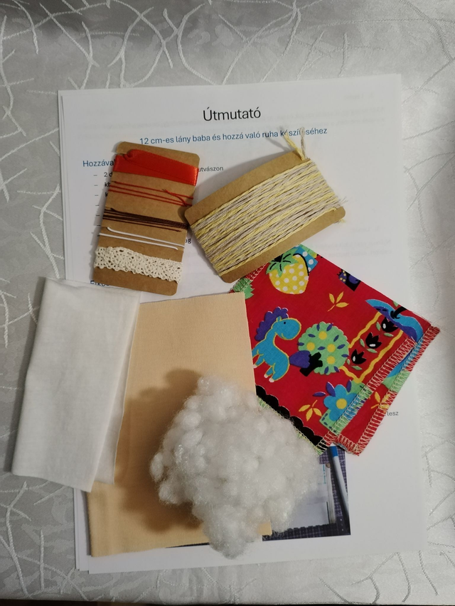 12 cm-es lány baba készítő csomag