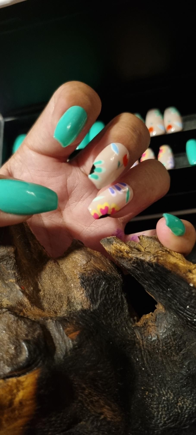 Green flower ballerine S