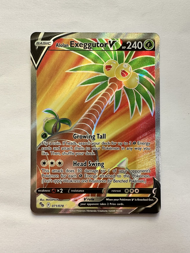 Alolan Exeggutor V – Pokémon GO #007/078 (Ultra Rare)