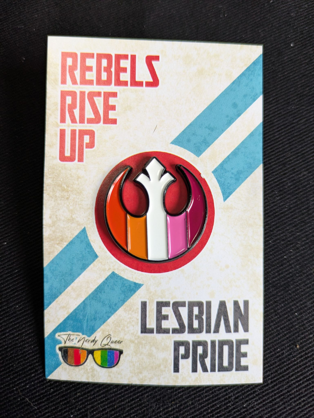 Star Wars Rebel Alliance Inspired Lesbian Pride Soft Enamel Pin Badge