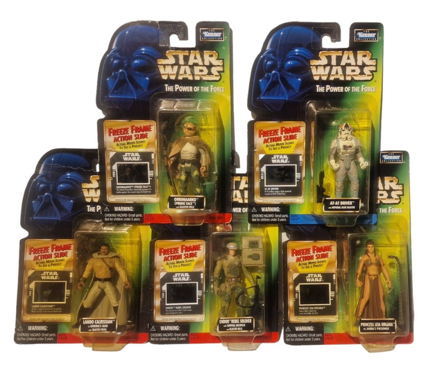 Prune Face, Endoor Rebel Soldier, AT-AT Driver, Lando, Princess Leia