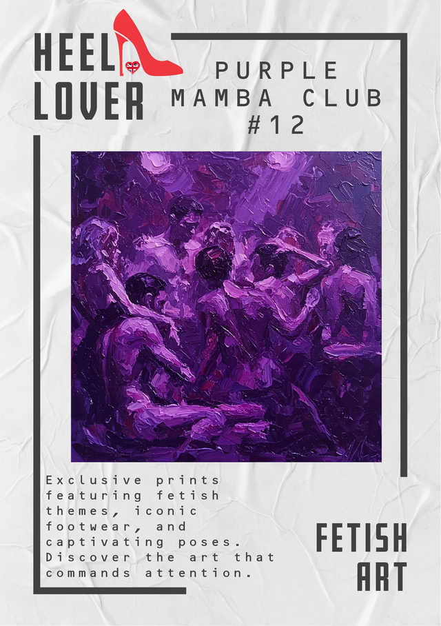 Purple Mamba Club #12 600mm x 600mm x 20mm Canvas Print          