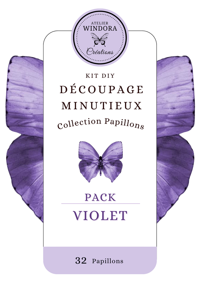KIT DIY Papillons Violet | Découpe Minutieuse