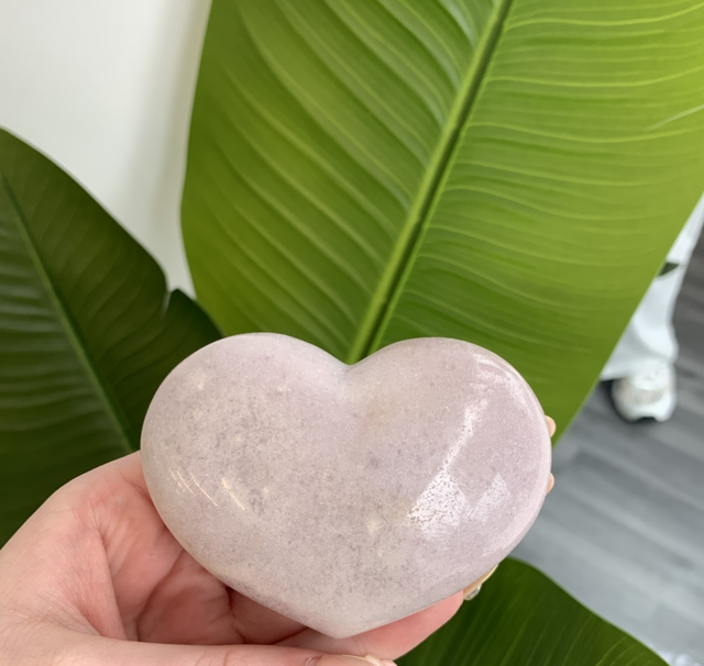 Pink Amethyst heart 