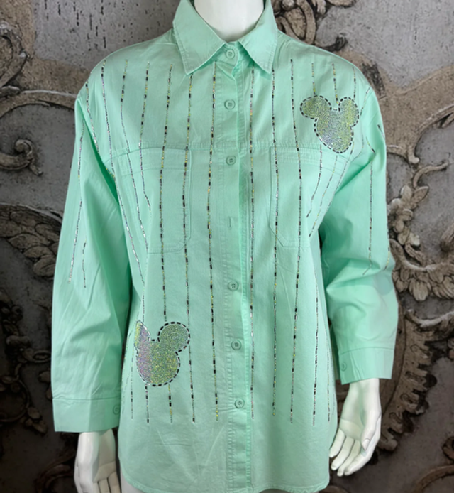 BU13 Bluse Mickey m.Glitzerstreifen AA ca.70 L ca.71/74