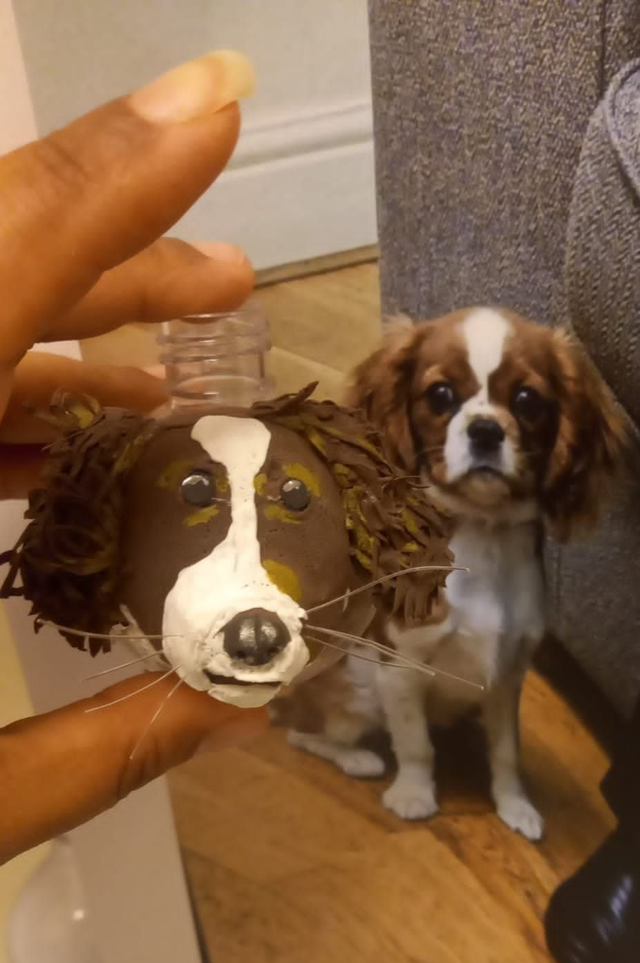 Poppy Dog Custom Decorated &amp; Designed On 50ml Re-Fill Bauble PRE-ORDER