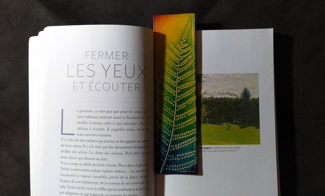 Marque page Fougère multicolor