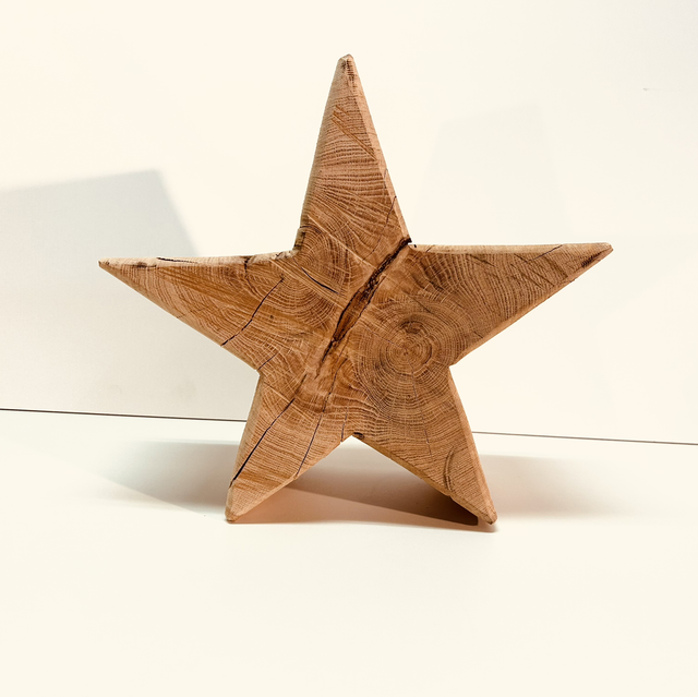 Holzstern aus Eiche Baumscheibe