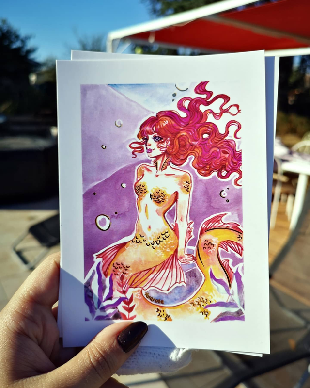 Cartes Postales | Sirènes | Or & Argent