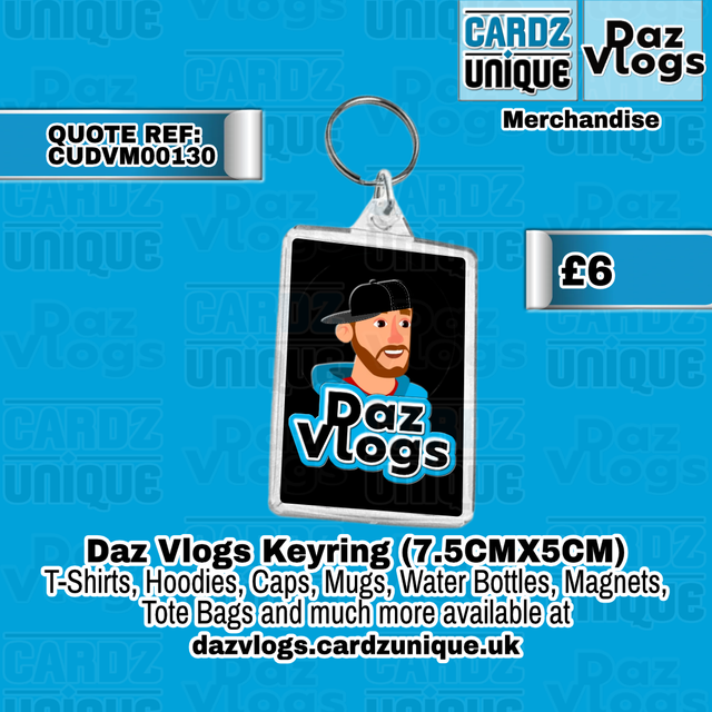 Daz Vlogs (Large Keyring)