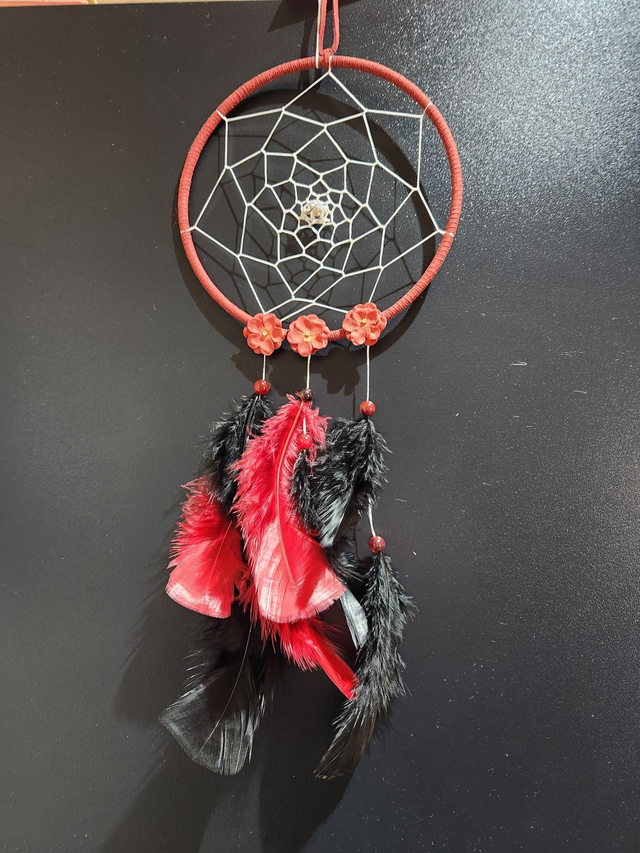 Burgundy and Black dreamcatcher 