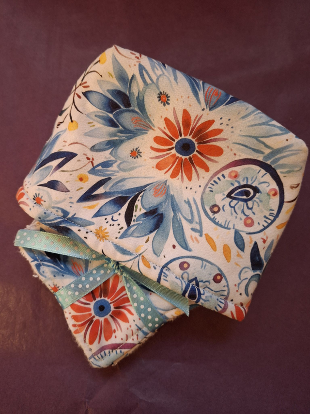 Panière 8 lingettes Feuilles et fleurs