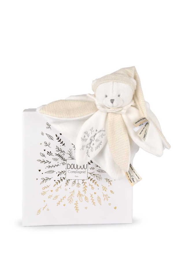 Doudou plat petales - Ours blanc