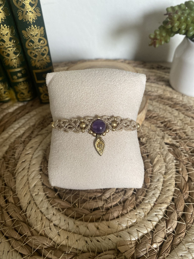 Bracelet de cheville MIRA - AMETHYSTE 