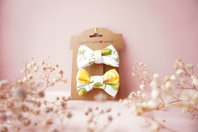 Yellow Rose Mini Bow 2 Pack