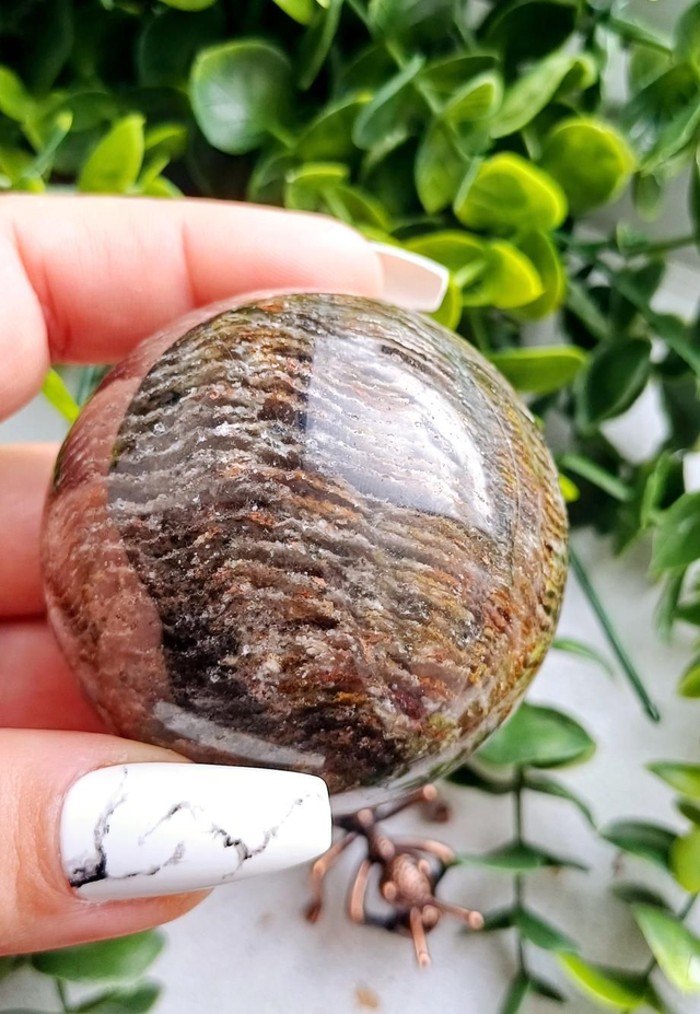 Black Thousand Layer Quartz Sphere 248g