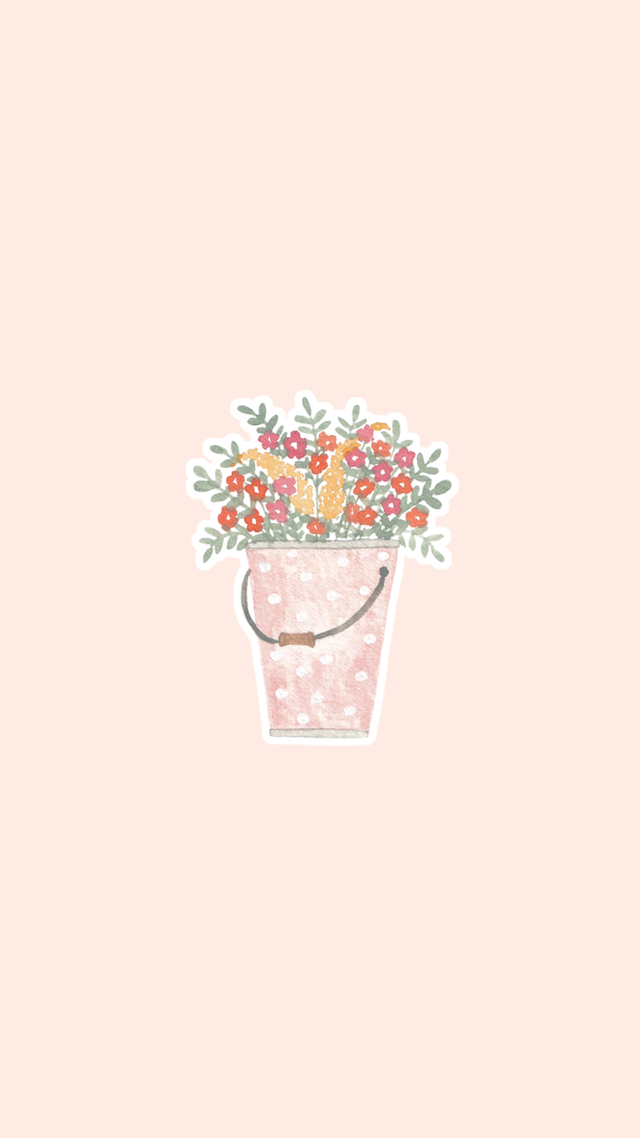 Sticker sceau fleuri - Illustration aquarelle