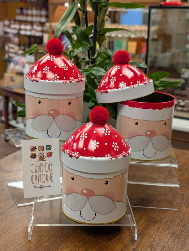 Boîte de Noël + Bonnet " Père Noël "