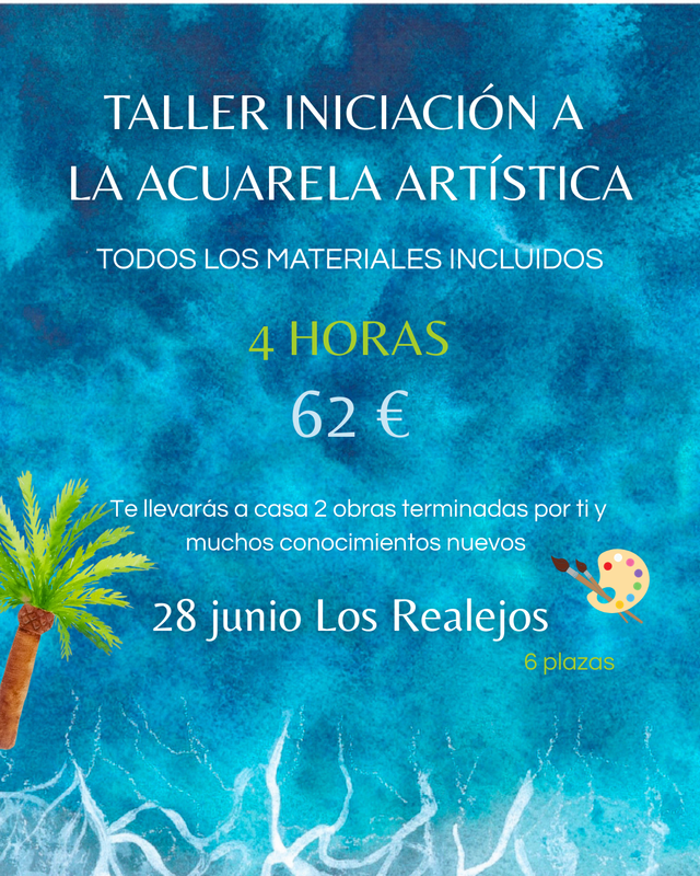 Reserva taller iniciación a la acuarela - LOS REALEJOS