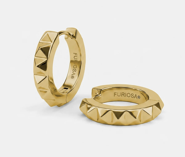 FU46/Furiosa náušnice edge / zlaté, stříbrné
