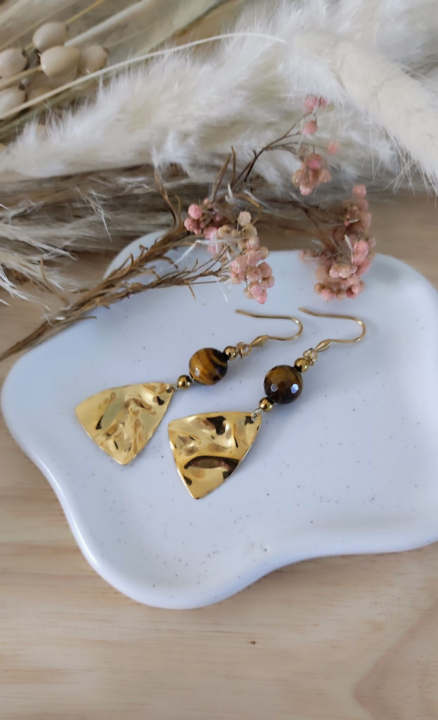 Boucles d'oreilles "Éternel" Oeil de tigre