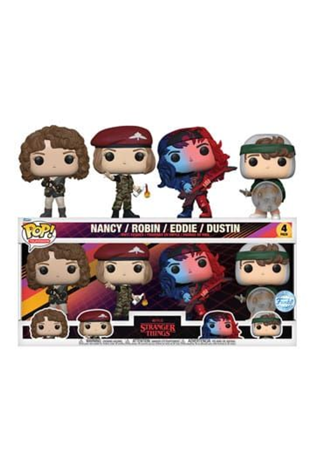 Stranger Things: Nancy, Robin, Eddie and Dustin 4-Pack Pop!