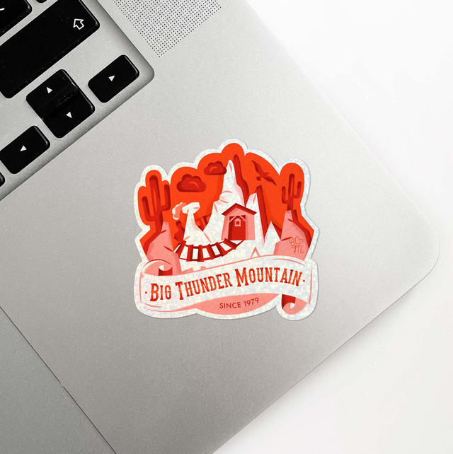Sticker holographique Attractions Légendaires | 06 Big Thunder Mountain