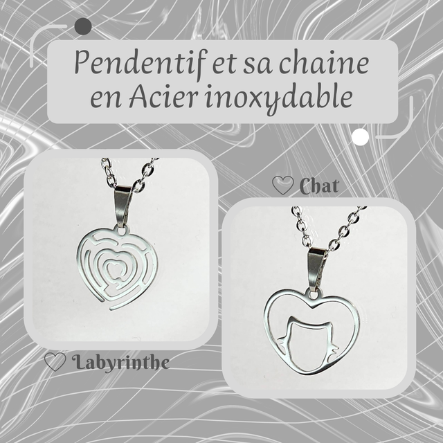 Pendentif S - Thème &quot;Amour&quot;