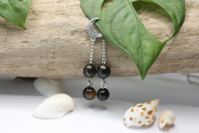 Boucles d'oreilles oeil de tigre "Penny"
