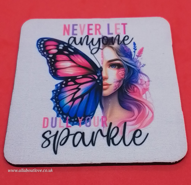 Coaster Hand Made and Inspirational, Vibrant and Colourful.