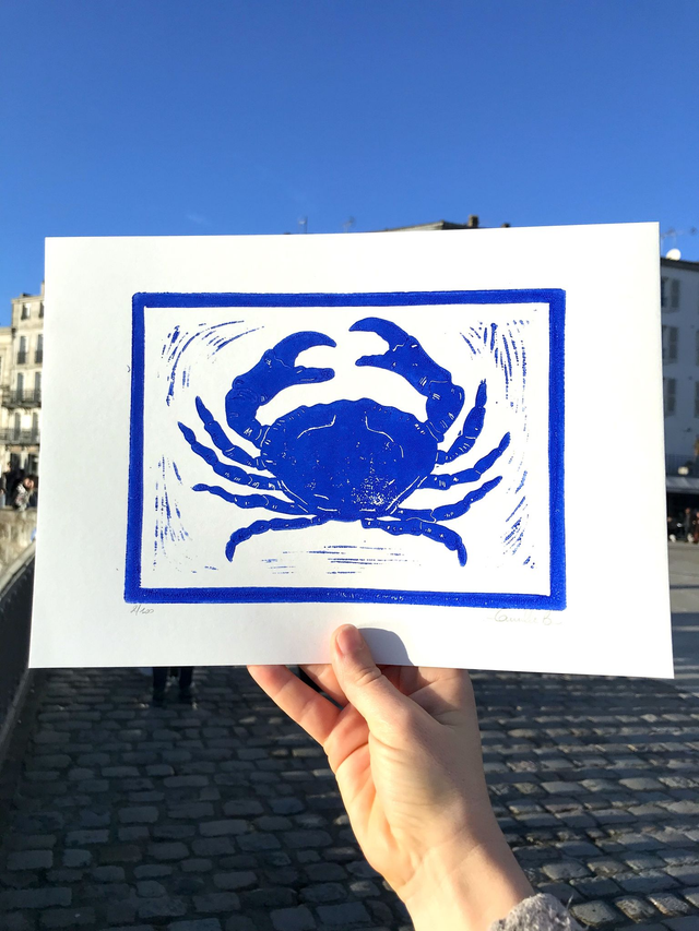 Le crabe encadré