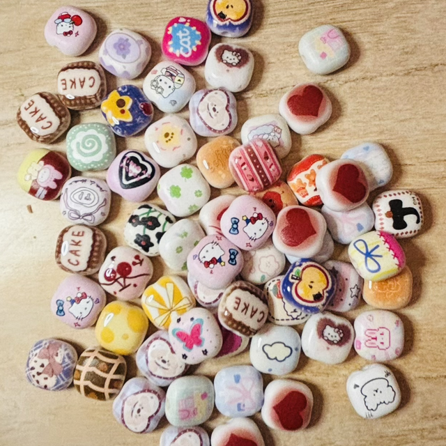 L-12 cute mixed kawaii square beads
