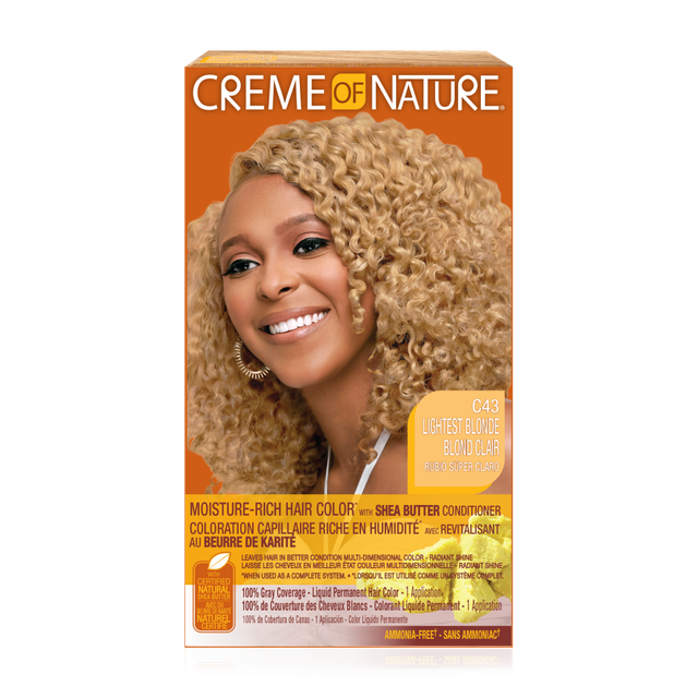 Creme Of Nature Moisture-Rich Hair Color* with Shea Butter Conditioner C43 Lightest Blonde